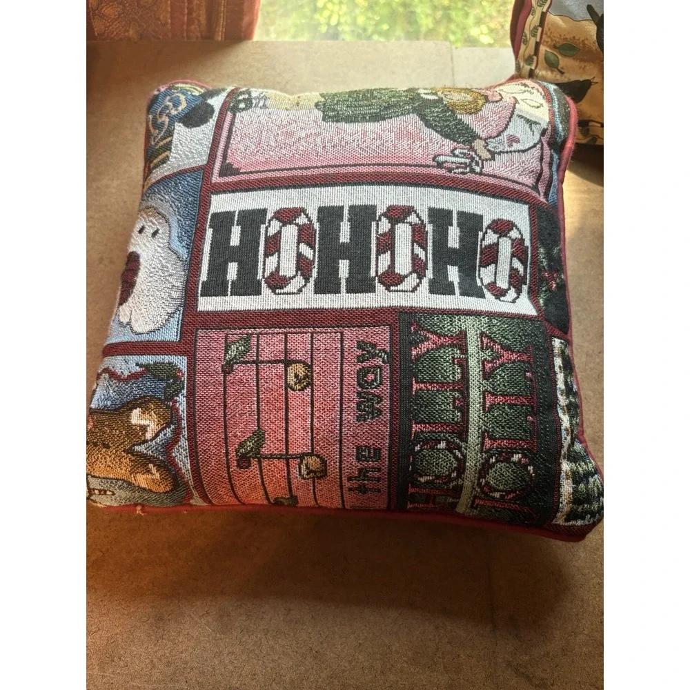 Set of 2‎ Christmas Decorative Throw Pillows Snowman Santa Holiday Winter Cabin